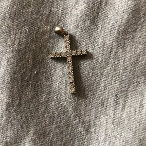 Sterling silver diamond cross